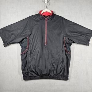 FootJoy DryJoys Tour Collection Pullover Jacket Mens Medium Black Golf Raincoat